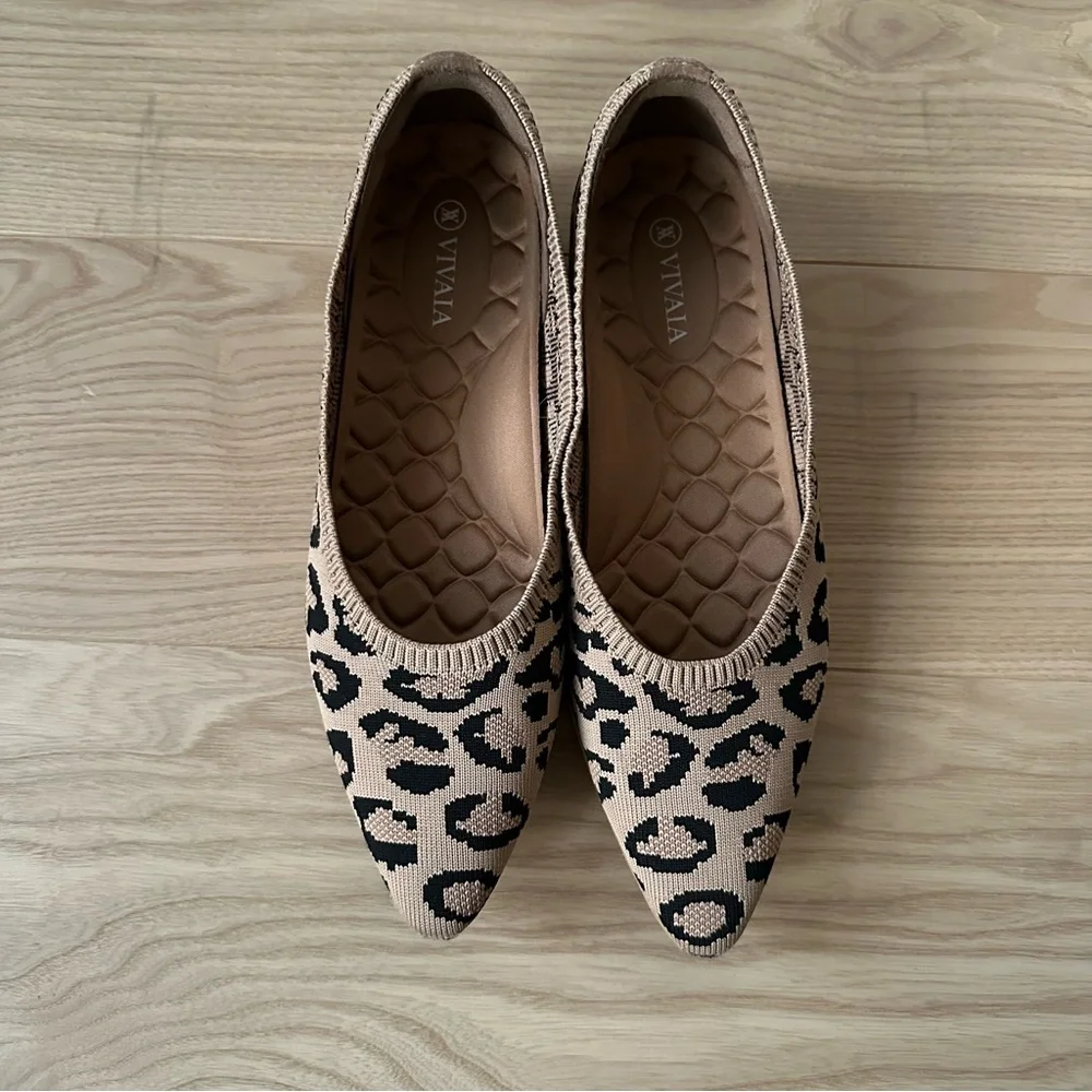 Vivaia Lightweight Pointed-Ballet Flats (Aria Walker) | Dark Leopard | 39.5 - Picture 8 of 10